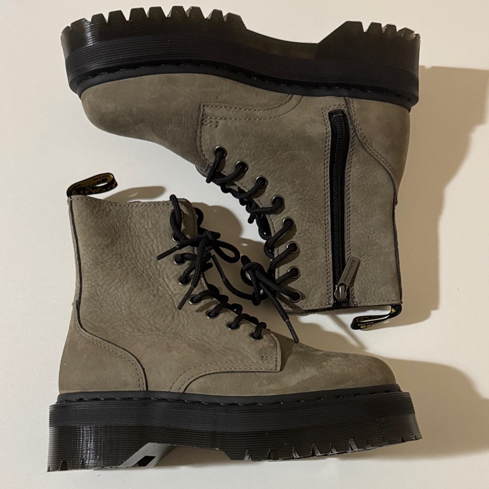 Dr. Martens Green/Gray Platform Boots